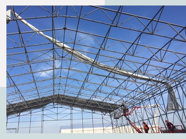 Шатровые ангары от 612 руб. в Искитиме и Новосибирской области