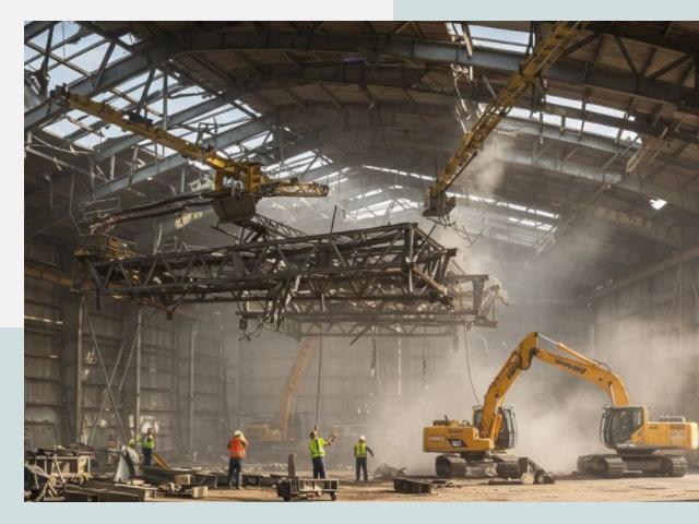 Демонтаж ангаров в Искитиме от 612 руб. за м²