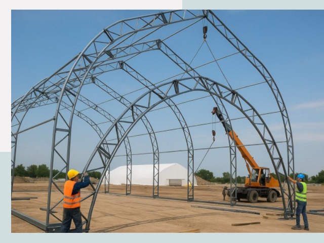 Монтаж ангаров в Искитиме от 612 руб. - Надежно и быстро